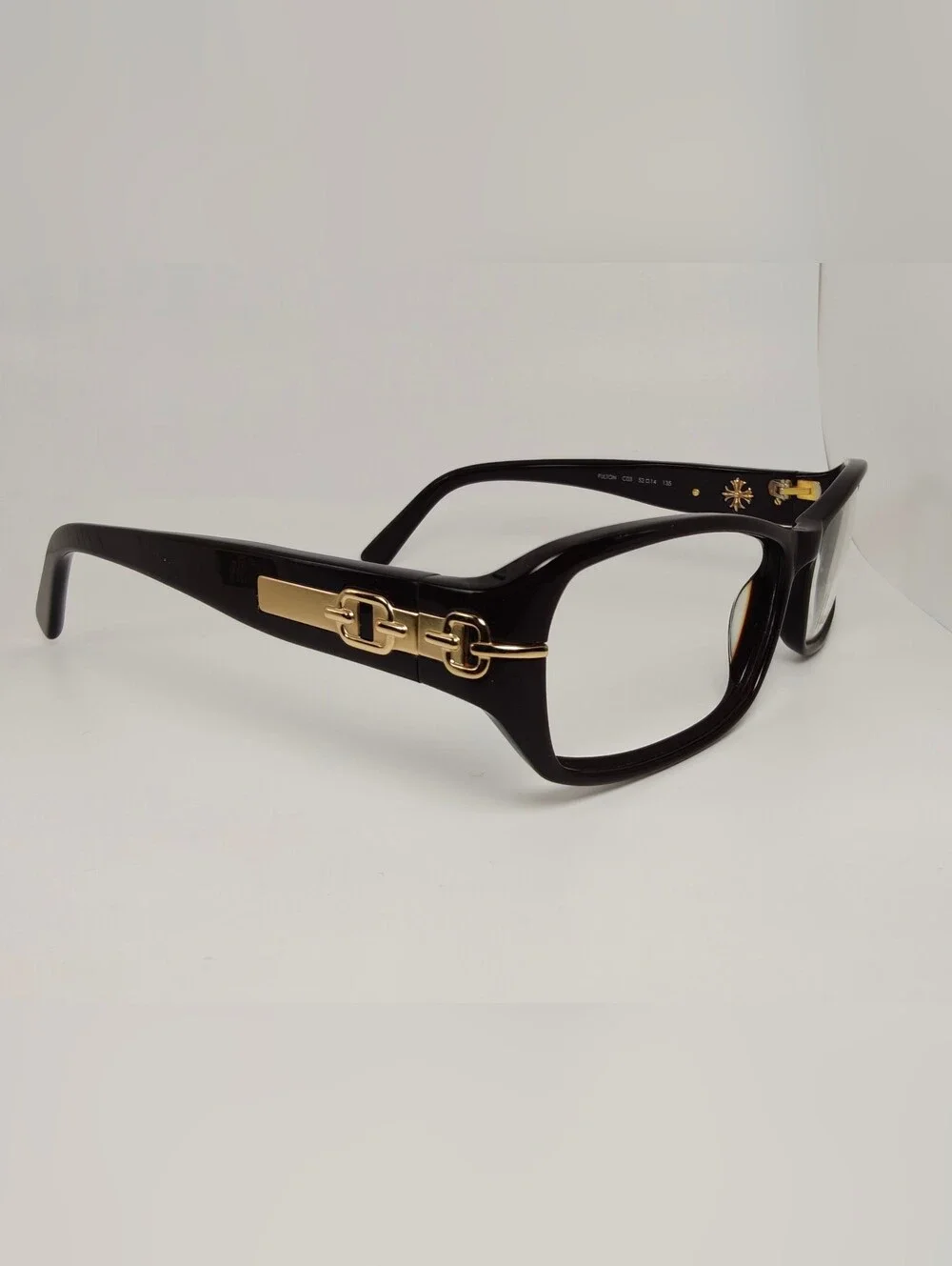 Nicole Miller Deep pearl Purple Women's Designer Eyeglass Frames Gold Accents